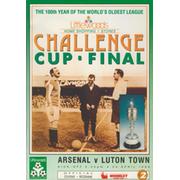 ARSENAL V LUTON TOWN 1988 (LITTLEWOODS CHALLENGE CUP FINAL) FOOTBALL PROGRAMME