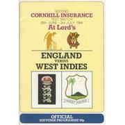 ENGLAND V WEST INDIES 1984 2ND TEST (LORD