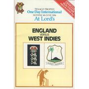 ENGLAND V WEST INDIES 1984 (LORD