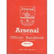 ARSENAL FOOTBALL CLUB 1961-62 OFFICIAL HANDBOOK