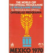 WORLD CUP 1970 OFFICIAL PROGRAMME