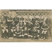 WESTMINSTER COLLEGE 1920S RUGBY TEAM POSTCARD