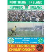 NORTHERN IRELAND V REPUBLIC OF IRELAND 1979 FOOTBALL PROGRAMME