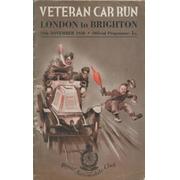 LONDON TO BRIGHTON VETERAN CAR RUN 1950 OFFICIAL PROGRAMME