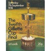 KENT V LANCASHIRE 1974 (LORD