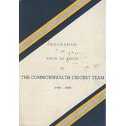 COMMONWEALTH CRICKET TEAM TOUR TO INDIA 1949-50 SOUVENIR BROCHURE
