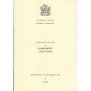 JAMES HUNT SERVICE OF REMEMBRANCE 1993