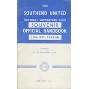 SOUTHEND UNITED FOOTBALL CLUB HANDBOOK 1956-57