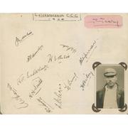 LEICESTERSHIRE COUNTY CRICKET CLUB 1930 AUTOGRAPHS