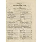 TWO INNINGS WITHOUT ANY RUNS FROM THE BAT 1878 CRICKET SCORESHEET