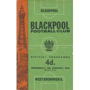 BLACKPOOL V WEST BROMWICH ALBION 1963-64 FOOTBALL PROGRAMME