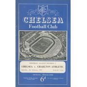CHELSEA V CHARLTON ATHLETIC 1952-53 FOOTBALL PROGRAMME