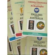 ENGLAND V AUSTRALIA 1985 CRICKET PROGRAMMES - ALL SIX TESTS