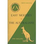 EAST MOLESEY V THE AUSTRALIANS 1953 CRICKET PROGRAMME