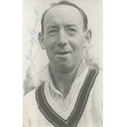 LINDSAY HASSETT (AUSTRALIA) SIGNED CRICKET PHOTOGRAPH