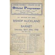 BISHOP AUCKLAND V BARNET 1946 (F.A. AMATEUR CUP FINAL) FOOTBALL PROGRAMME