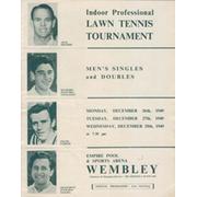 INDOOR LAWN TENNIS TOURNAMENT 1949 (WEMBLEY) PROGRAMME