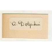 ARTHUR DOLPHIN (YORKSHIRE) CRICKET AUTOGRAPH