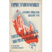 FOOTBALL ASSOCIATION XI V ARMY PHYSICAL TRAINING CORPS 1946 FOOTBALL PROGRAMME