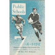 PUBLIC SCHOOLS 7-A-SIDE 1950 RUGBY UNION PROGRAMME