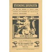 RAITH ROVERS V ABERDEEN 1959-60 FOOTBALL PROGRAMME