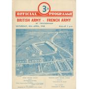 BRITISH ARMY V FRENCH ARMY 1948 RUGBY UNION PROGRAMME