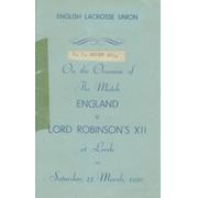 ENGLAND V LORD ROBINSON