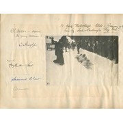 ST MORITZ BOBSLEIGH CLUB 1912 PHOTOGRAPH AND AUTOGRAPHS