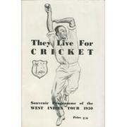 THEY LIVE FOR CRICKET - WEST INDIES CRICKET TOUR TO ENGLAND 1950