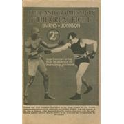 FULL AND GRAPHIC STORY OF THE GREAT FIGHT - BURNS V JOHNSON