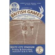 GREAT BRITAIN V HUNGARY 1955 ATHLETICS PROGRAMME