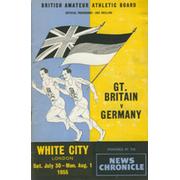 GREAT BRITAIN V GERMANY 1955 ATHLETICS PROGRAMME