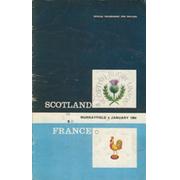 SCOTLAND V FRANCE 1964 RUGBY PROGRAMME