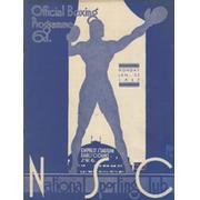 NATIONAL SPORTING CLUB 1937 BOXING PROGRAMME (EMPRESS STADIUM, EARL