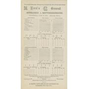 MIDDLESEX V NOTTINGHAMSHIRE 1935 CRICKET SCORECARD
