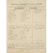 SURREY V ESSEX 1898 CRICKET SCORECARD