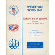 UNITED STATES OLYMPIC TEAM 1976 (MONTREAL) - PRESS INFORMATION BROCHURE