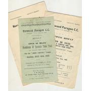 NORWOOD PARAGON CYCLING CLUB TIME TRIAL OFFICIAL RESULTS 1953 TO 1955