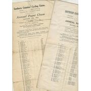SOUTHERN COUNTIES CYCLING UNION ANNUAL PAPER CHASE 1927 AND 1928 