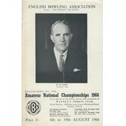 ENGLISH BOWLING ASSOCIATION - AMATEUR NATIONAL CHAMPIONSHIPS 1966