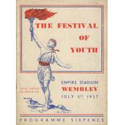 THE FESTIVAL OF YOUTH 1937 (WEMBLEY) OFFICIAL PROGRAMME