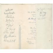 DON BENNETT (MIDDLESEX & ARSENAL) 1955 WEDDING INVITATION - MULTI SIGNED