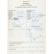 CELEBRITY CRICKET DAY (WELLBEING) 1994 CRICKET PROGRAMME - SIGNED BY MANY