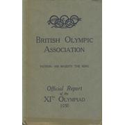 BRITISH OLYMPIC ASSOCIATION REPORT - BERLIN 1936