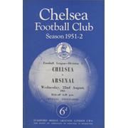 CHELSEA V ARSENAL 1951-52 FOOTBALL PROGRAMME