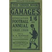 GAMAGES ASSOCIATION FOOTBALL ANNUAL 1925-26