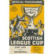 EAST FIFE V MOTHERWELL 1954 (SCOTTISH LEAGUE CUP SEMI-FINAL) FOOTBALL PROGRAMME
