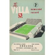 ASTON VILLA V CHELSEA 1956-57 FOOTBALL PROGRAMME
