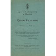 OPEN GOLF CHAMPIONSHIP 1929 (MUIRFIELD) PROGRAMME