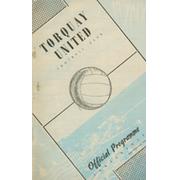 TORQUAY UNITED V NORWICH CITY 1951-52 FOOTBALL PROGRAMME